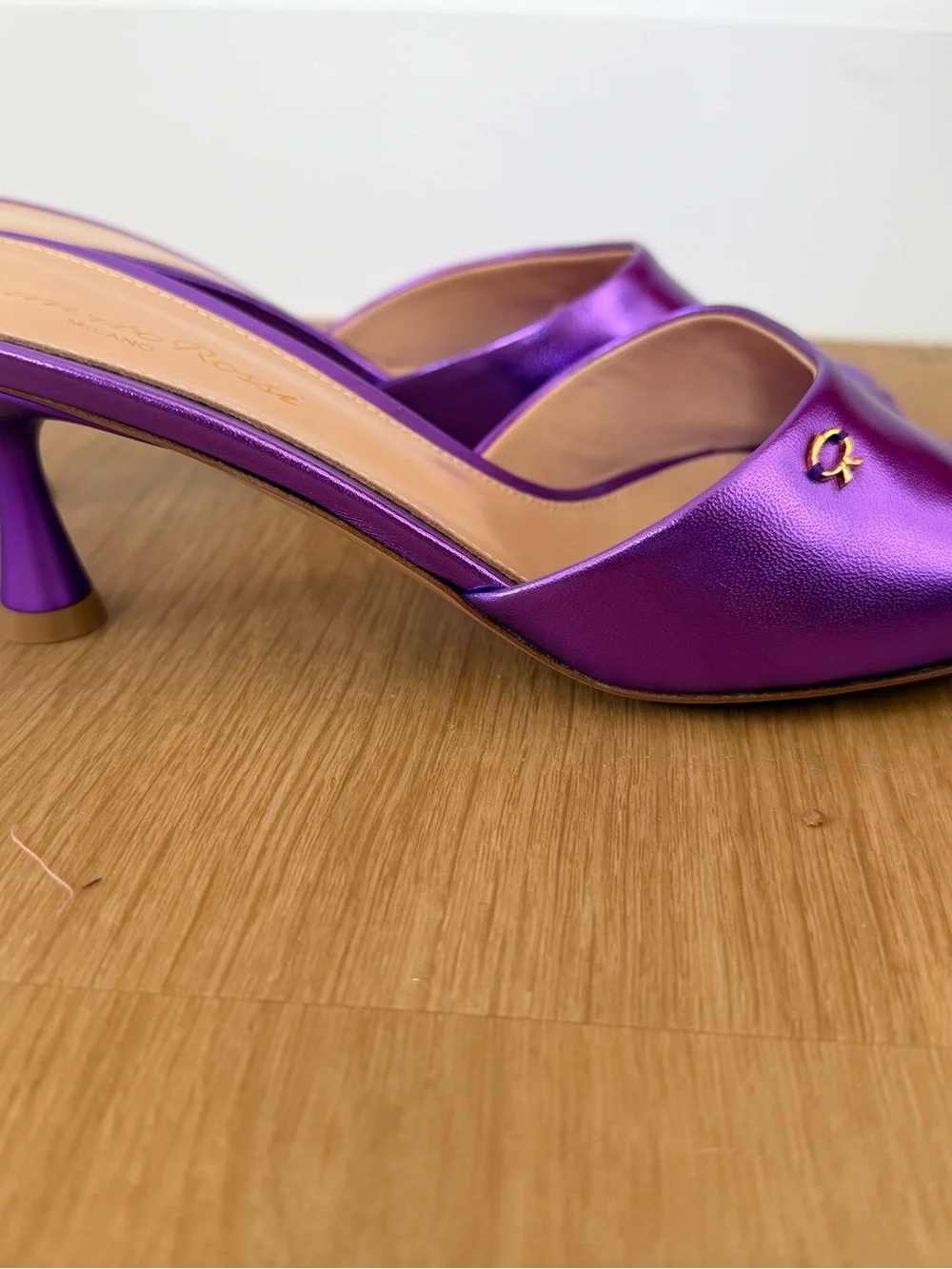 NIB ✨ Gianvito Rossi Ascent Mule 55 Napa Silk Orchid Purple Heels Size 38.5 $795